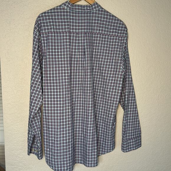 Tommy Bahama Cotton Silk Blend Button Down Shirt Men’s XXL Blue Check Plaid - Picture 6 of 7